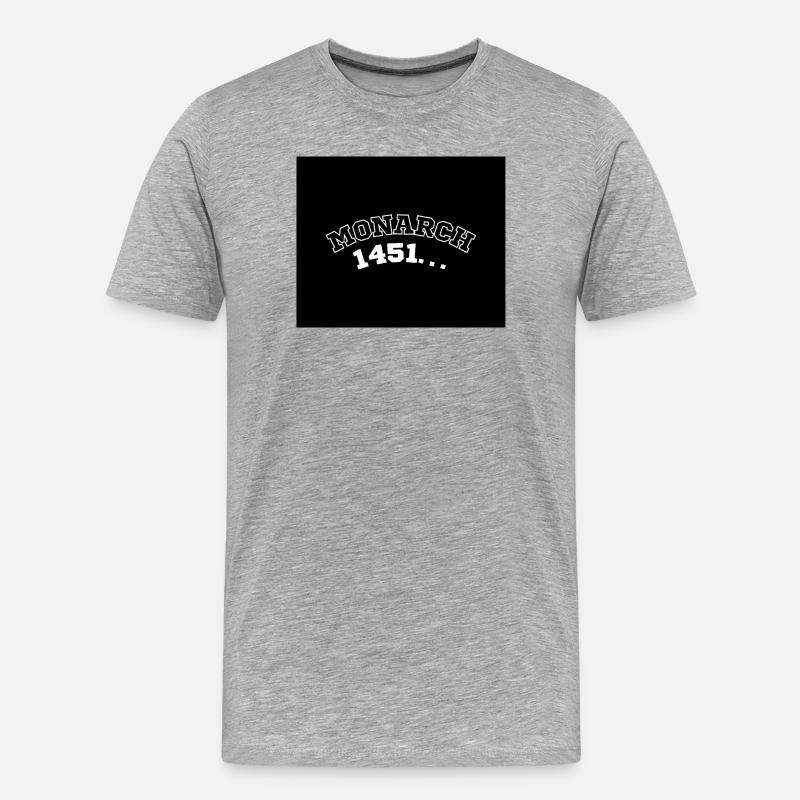 Monarch 1451 Chronik - Männer Premium Bio T-Shirt - Grau meliert