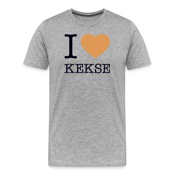 J’adore les cookies - T-shirt bio Premium Homme - gris chiné - Devant - Damien (186cm)