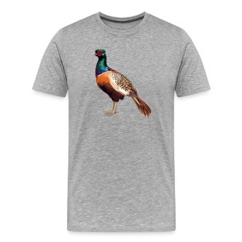 Pheasants Pheasant - Men's Premium Organic T-Shirt - heather grey - Front - Damien (186cm)