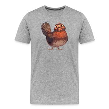 Faisans Faisan - T-shirt bio Premium Homme - gris chiné - Devant - Damien (186cm)