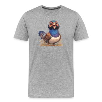 Pheasants Pheasant - Men's Premium Organic T-Shirt - heather grey - Front - Damien (186cm)