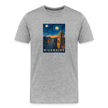 Riverside Kalifornien - Männer Premium Bio T-Shirt - Grau meliert - Vorne - Damien (186cm)