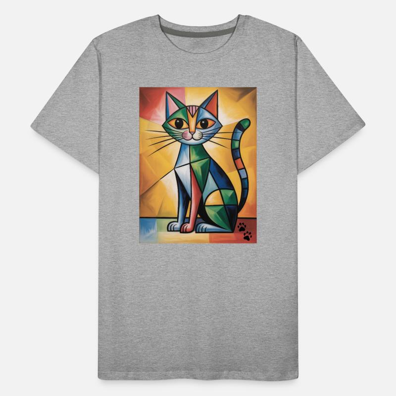 Cat Cubic T-shirt bio Premium Homme