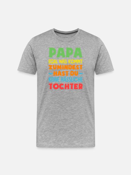 Funny Father's Day Gift Dad Beer - Men's Premium Organic T-Shirt - heather grey