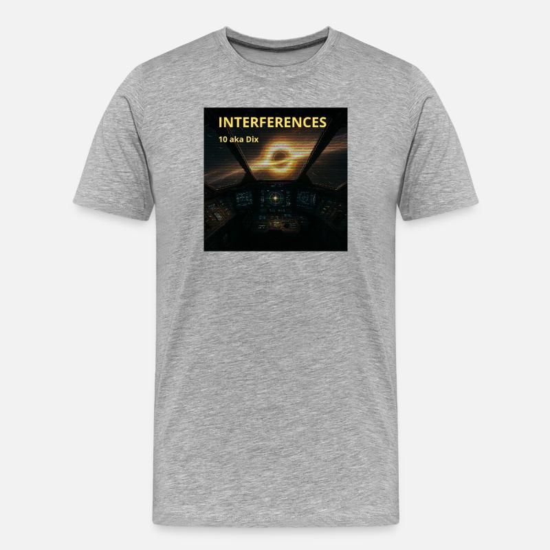 Nebula-Cockpit-Interferenz - Männer Premium Bio T-Shirt - Grau meliert