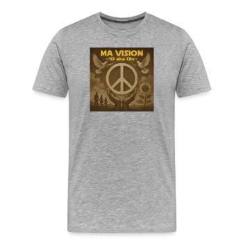 Meine Pax Ten Vision - Männer Premium Bio T-Shirt - Grau meliert - Vorne - Damien (186cm)