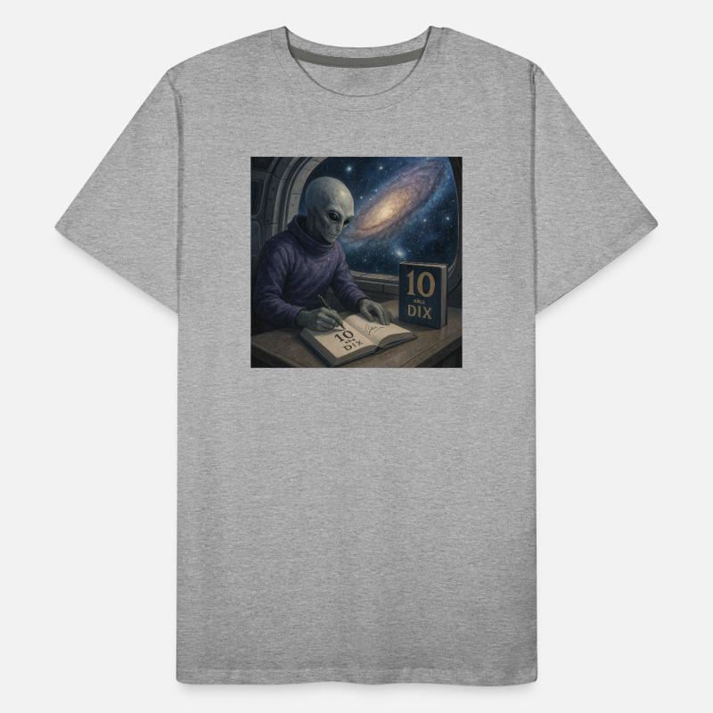 Alien Ecrivain Cosmos T-shirt bio Premium Homme