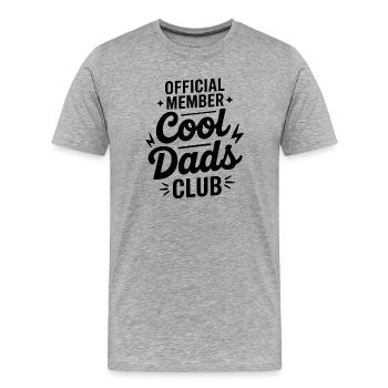 Official Member – Cool Dads Club - Men's Premium Organic T-Shirt - heather grey - Front - Damien (186cm)