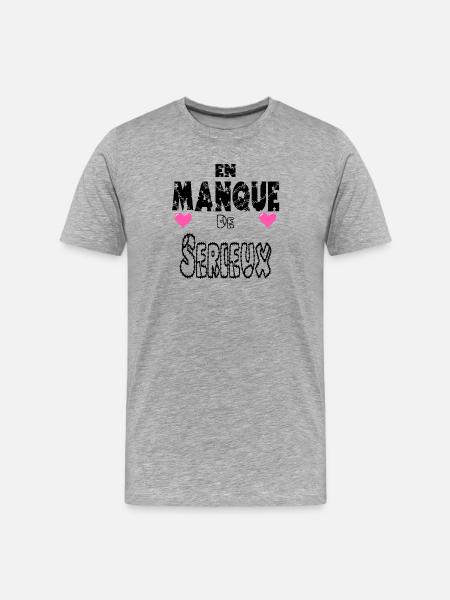 Lacking Seriousness - Men's Premium Organic T-Shirt - heather grey