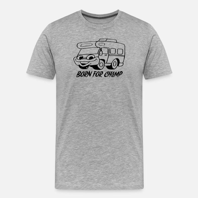 Born for Champions - Männer Premium Bio T-Shirt - Grau meliert