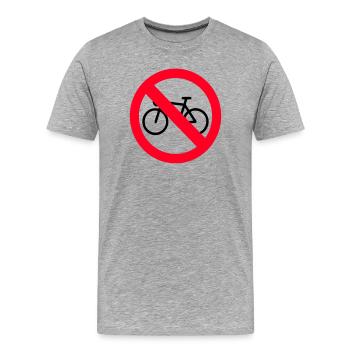 Pas de vélo - T-shirt bio Premium Homme - gris chiné - Devant - Damien (186cm)