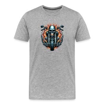 Rock and Roll Always and Forever Rockabilly 2025 - Männer Premium Bio T-Shirt - Grau meliert - Vorne - Damien (186cm)