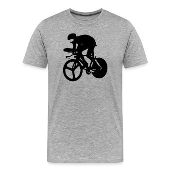 Coureur - T-shirt bio Premium Homme - gris chiné - Devant - Damien (186cm)