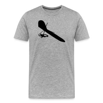 Hang-glider - Men's Premium Organic T-Shirt - heather grey - Front - Damien (186cm)