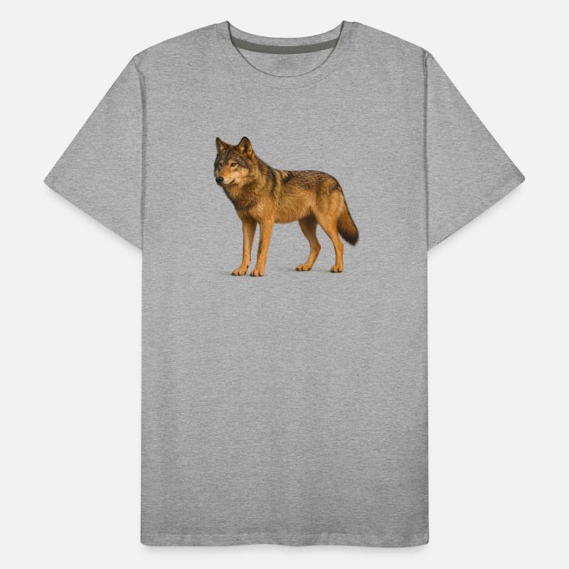 Wolf in Wilderness Men's Premium Organic T-Shirt