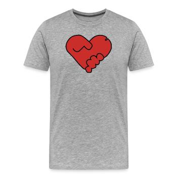 Gooning est pour le T-shirt du gagnant - T-shirt bio Premium Homme - gris chiné - Devant - Damien (186cm)