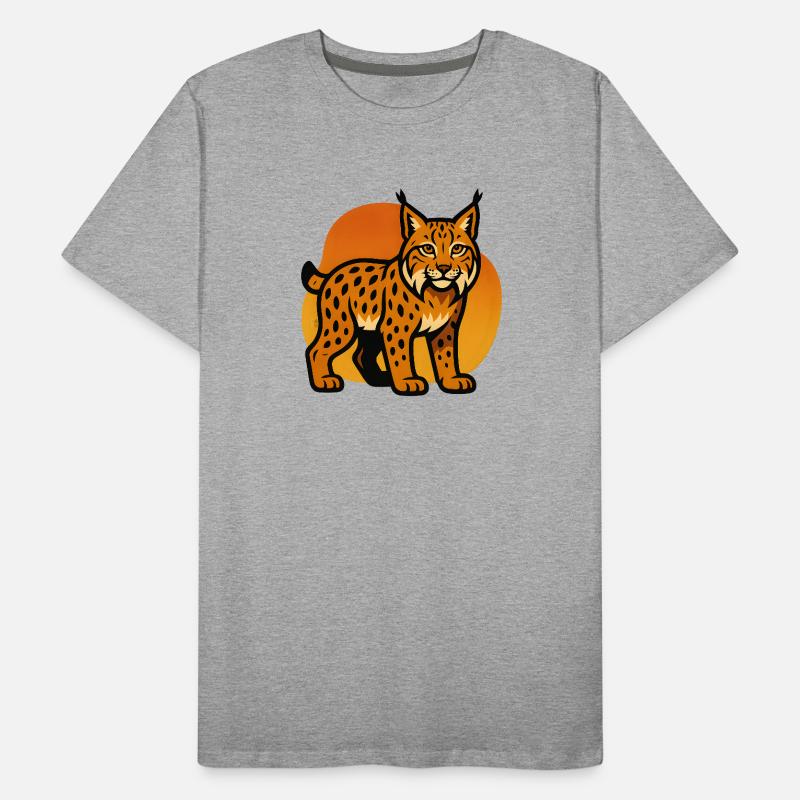 Lynx in sunset shade Men's Premium Organic T-Shirt