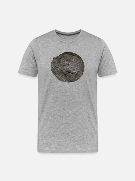 Rough Rock Ball Granite Texture - Men's Premium Organic T-Shirt - heather grey