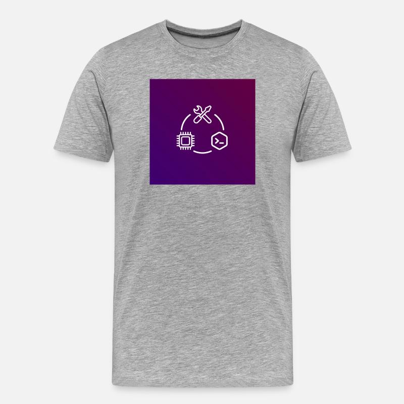 TechKreis Chip Code Werkzeug - Männer Premium Bio T-Shirt - Grau meliert
