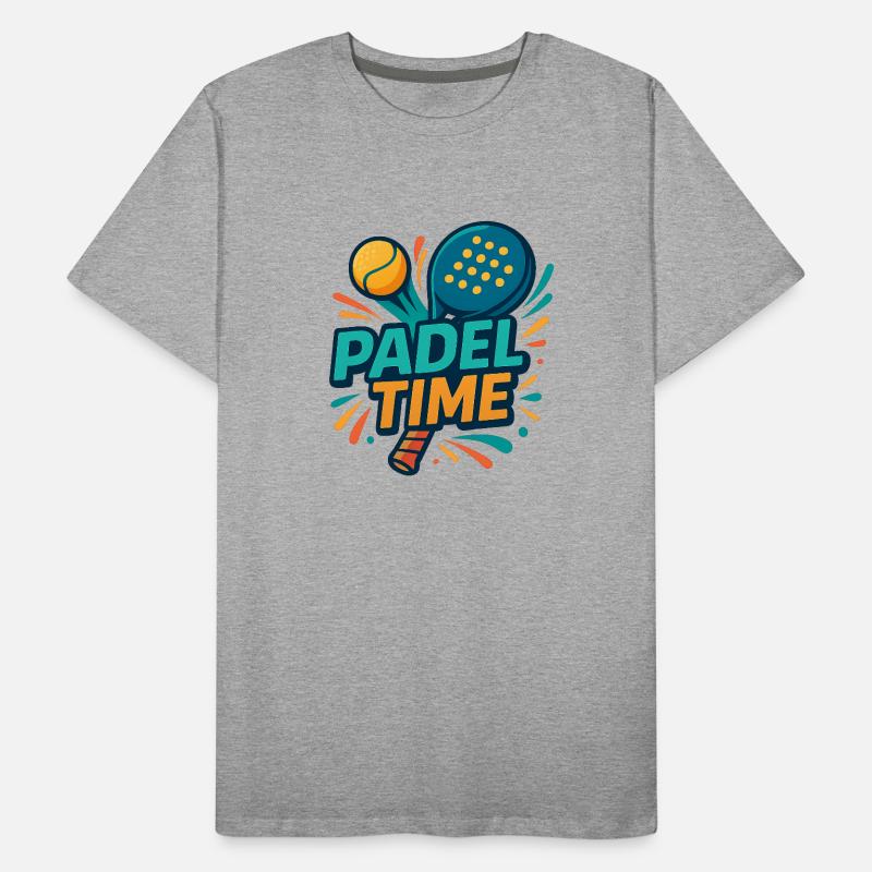 Padel Time Farbexplosion Männer Premium Bio T-Shirt