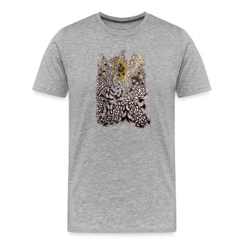 Coral Maze Ornament - Men's Premium Organic T-Shirt - heather grey - Front - Damien (186cm)