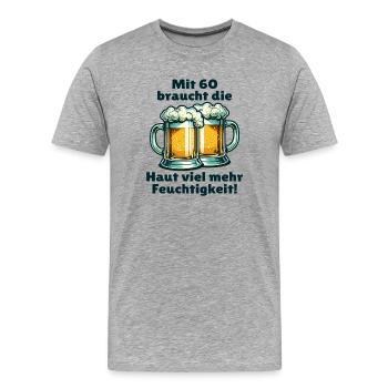 60e anniversaire des années 60 des années 60 cadeau dire dictons - T-shirt bio Premium Homme - gris chiné - Devant - Damien (186cm)