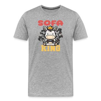 Sofa King gamen - Men's Premium Organic T-Shirt - heather grey - Front - Damien (186cm)
