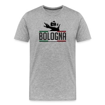 Nettuno Bologna Tricolore - T-shirt bio Premium Homme - gris chiné - Devant - Damien (186cm)