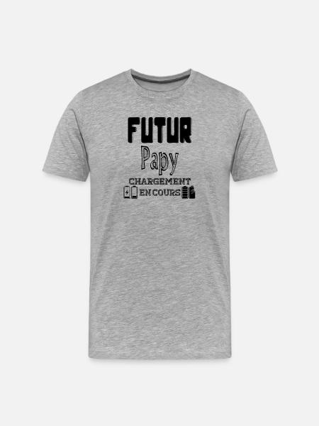 Future Grandpa Loading In Progress - Men's Premium Organic T-Shirt - heather grey
