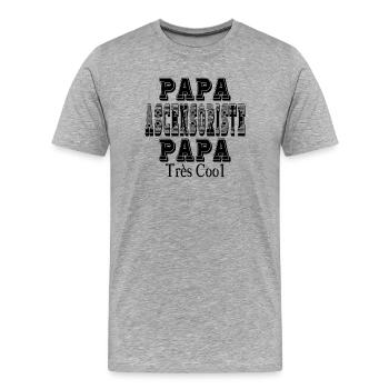 Lift Dad Very Cool Dad - Men's Premium Organic T-Shirt - heather grey - Front - Damien (186cm)