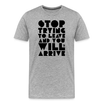 Lao Tzu quote - Men's Premium Organic T-Shirt - heather grey - Front - Damien (186cm)