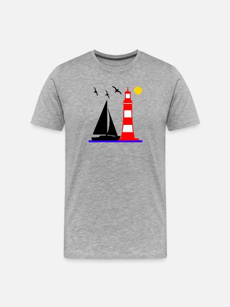 Sail - Men's Premium Organic T-Shirt - heather grey