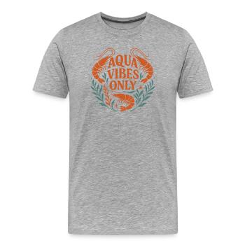 Aqua Vibes uniquement - T-shirt bio Premium Homme - gris chiné - Devant - Damien (186cm)