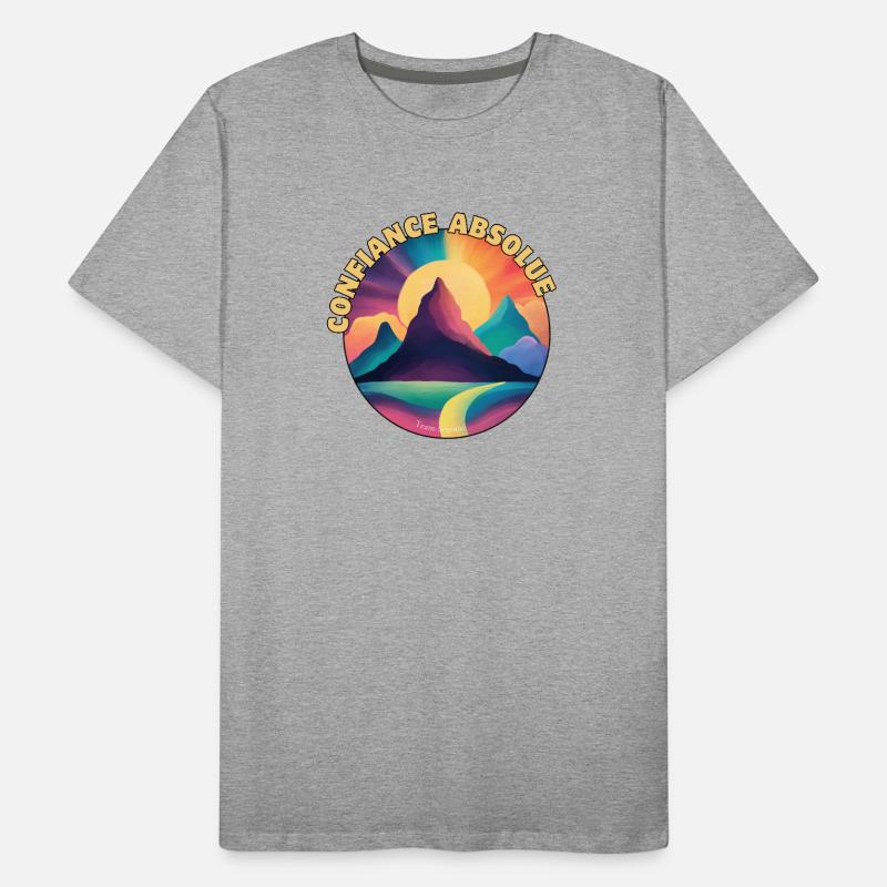 Absolute Trust Rainbow Mountains Men's Premium Organic T-Shirt