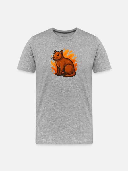 Agouti in flaming orange - Men's Premium Organic T-Shirt - heather grey