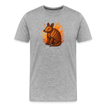 Flammendes Gürteltier - Männer Premium Bio T-Shirt - Grau meliert - Vorne - Damien (186cm)