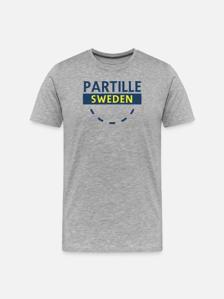 Partille Schweden Logo - Männer Premium Bio T-Shirt - Grau meliert