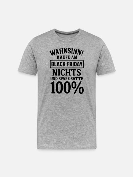 Black Friday funny saying - Men's Premium Organic T-Shirt - heather grey