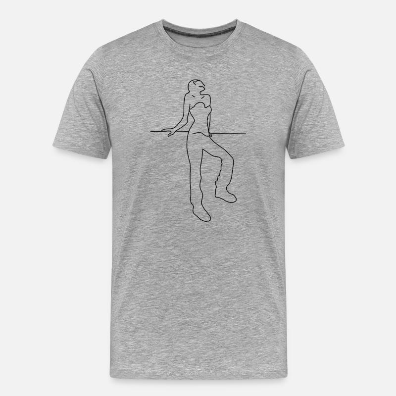 Lady - Men's Premium Organic T-Shirt - heather grey