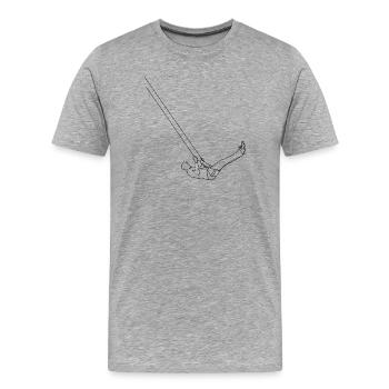 Schaukel - Männer Premium Bio T-Shirt - Grau meliert - Vorne - Damien (186cm)