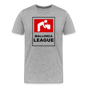 T-shirt de vacances en Malle, chemise de fête de garçon et connaisseurs de Bie - T-shirt bio Premium Homme - gris chiné - Devant - Damien (186cm)