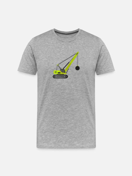 Wrecking ball crane - Men's Premium Organic T-Shirt - heather grey
