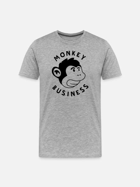 Monkey Business – Monkey Strong Graffiti Jungle - Men's Premium Organic T-Shirt - heather grey