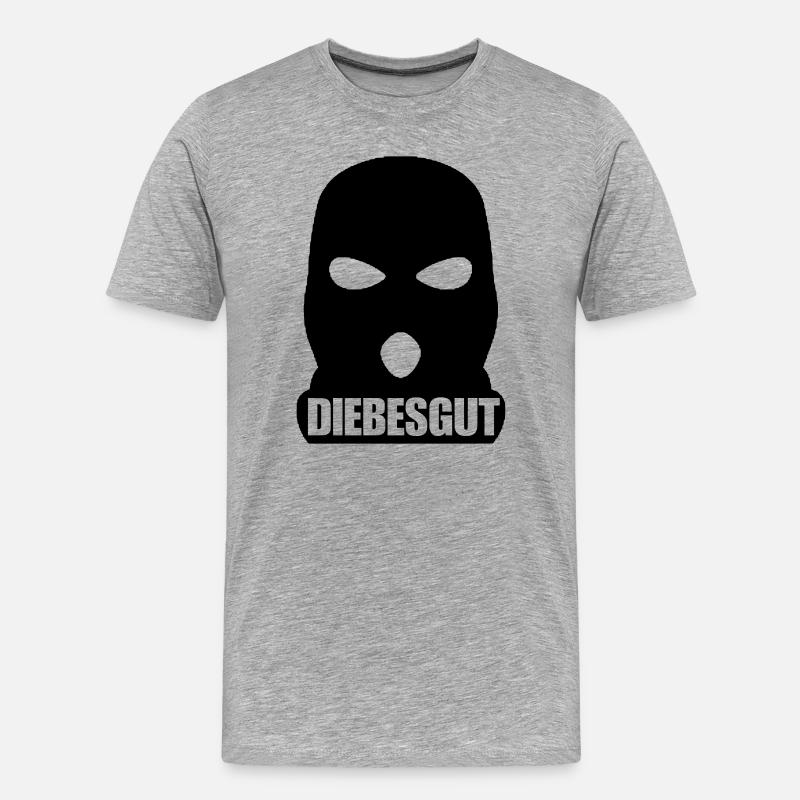 DIEBESGUT_LOGO - Männer Premium Bio T-Shirt - Grau meliert