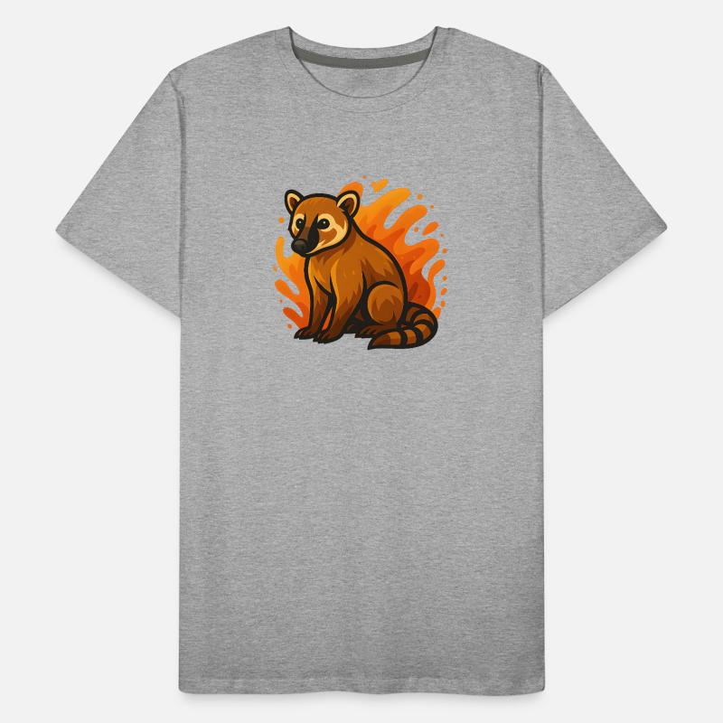 Flaming Nose Bear Men's Premium Organic T-Shirt