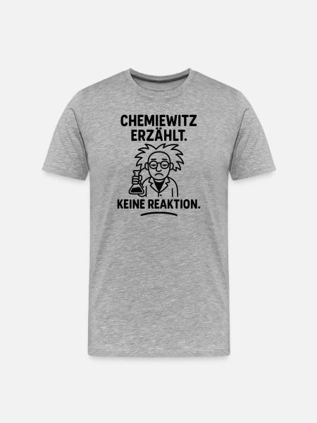chemiewitz keine reaktion - Männer Premium Bio T-Shirt - Grau meliert