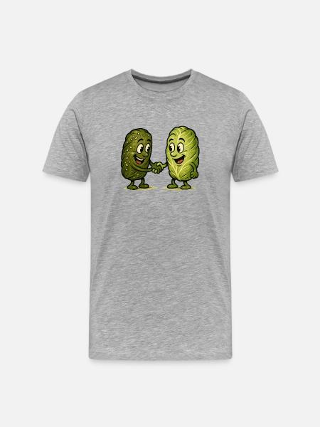 Dolma and Golubzi handshake - Men's Premium Organic T-Shirt - heather grey