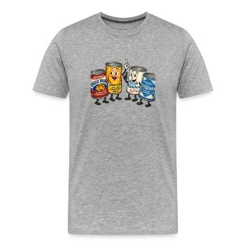 lait concentré sucré - T-shirt bio Premium Homme - gris chiné - Devant - Damien (186cm)