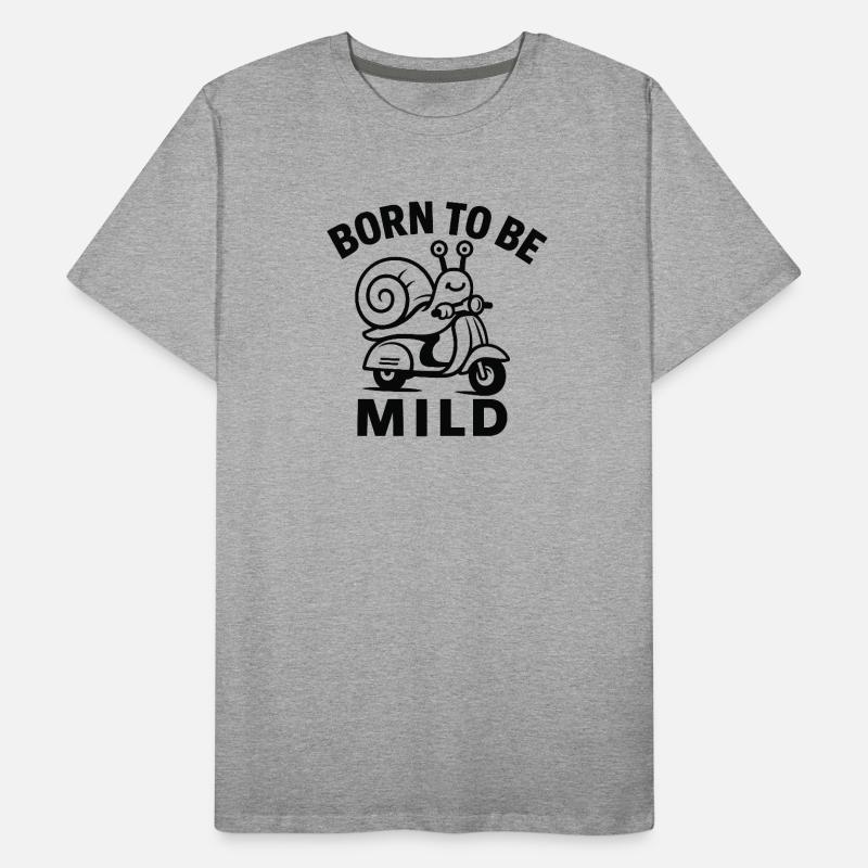 Born to Be Mild Schnecke auf Roller Männer Premium Bio T-Shirt