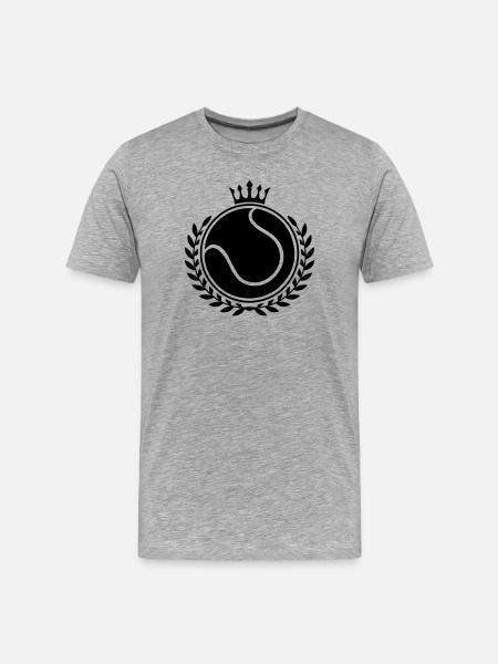 Tennis Symbol - Men's Premium Organic T-Shirt - heather grey